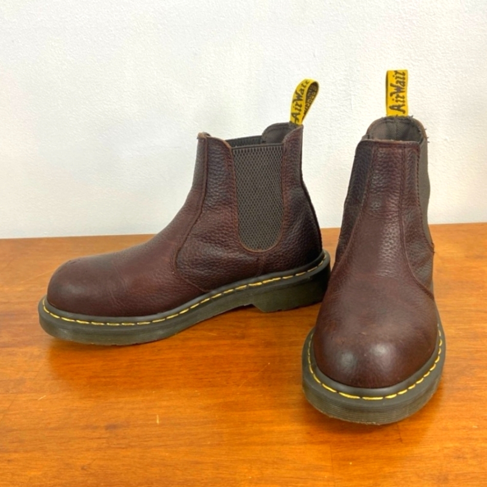 Doc Martens Women's Brown Leather Chelsea Boot size US 7 Steel toe